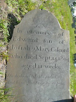 Edward Colcord head stone
