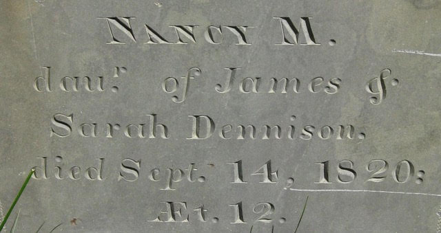 Nancy Dennison head stone