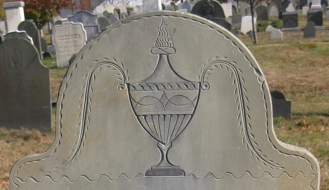 Bethiah Newman head stone's urn detail