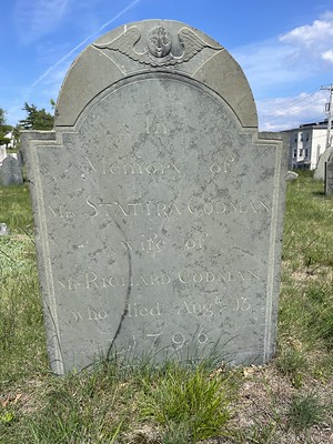head stone of Statira Codman