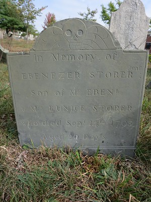 Ebenezer Storer head stone