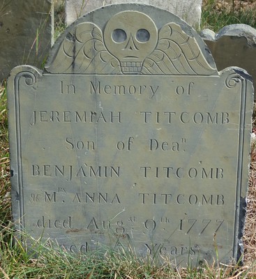Jeremiah Titcomb head stone
