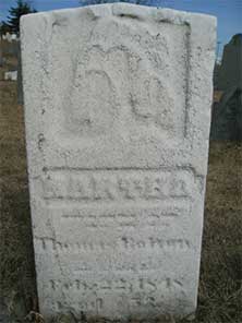 Martha Bolton Headstone Top