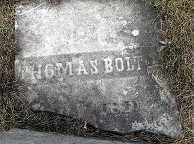 Thomas Bolton Broken Headstone Top