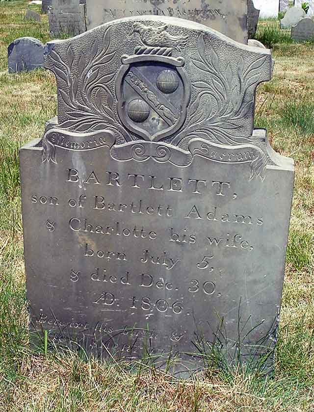 Bartlett Adams gravestone