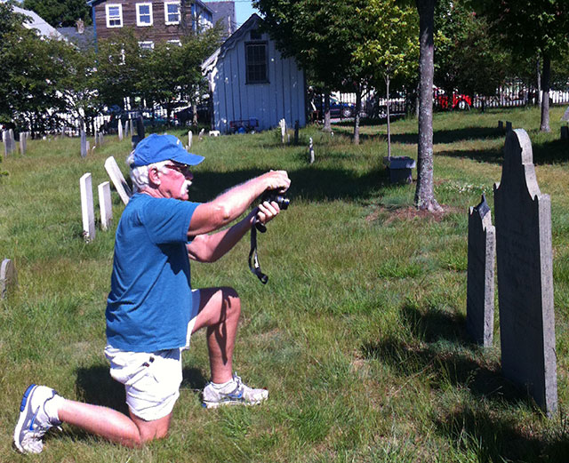 Walt photographs a stone