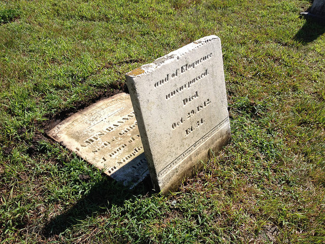 Bannatyne headstone after cleaning