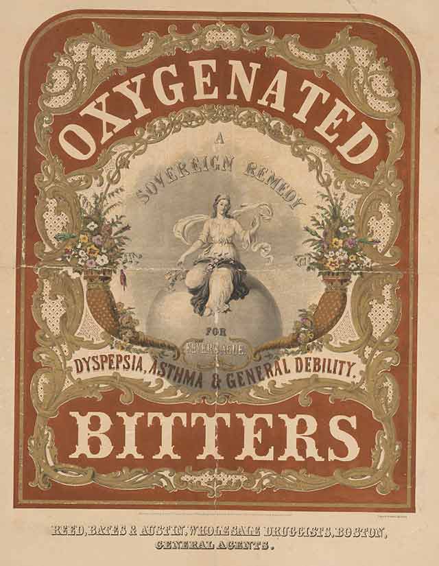 label for bitters, 1851