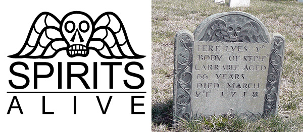 logo and Larrabee headstone