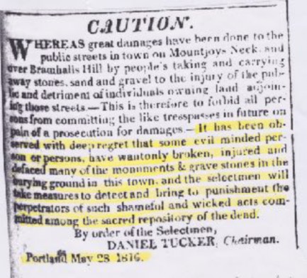 screenshot of an old newspaper article reporting vandalism