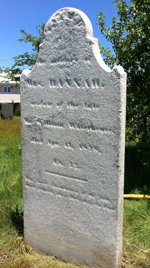 after Hannah Waterhouse's stone was cleaned